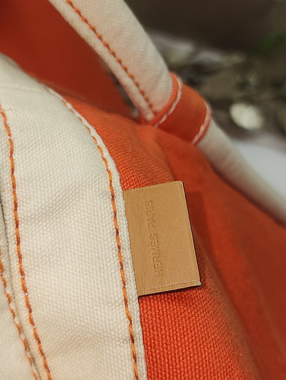 Authentic Hermes Beach Tote With Pouch - Picture 8 of 13